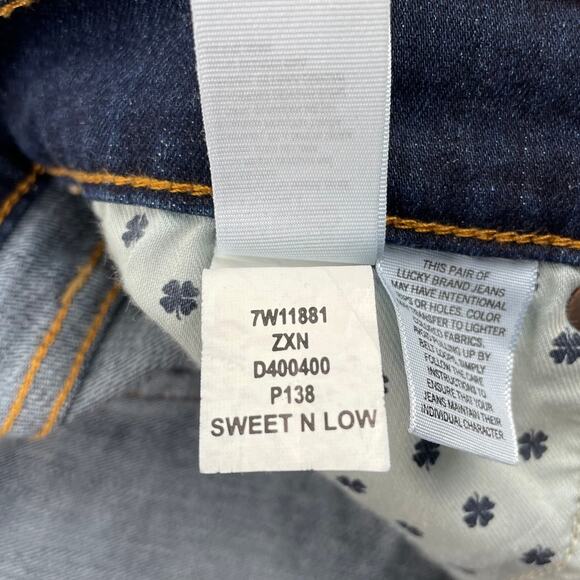 Lucky Brand Jeans Womens 4/27 Blue Sweet n Low Bootcut Dark Wash Lenoir Mid Rise - Picture 11 of 16